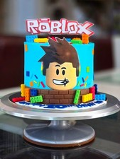 Roblox Computerspiel Essbar Tortenaufleger Torte Geburstag Zuckermasse +NAME
