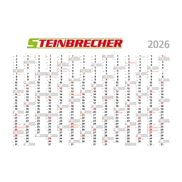 14-Monats-Wandplaner Comfort 2026, inkl. 2-fbg. Werbeaufdruck