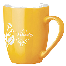 Tasse Gloria, 370 ml, gelb/weiß
