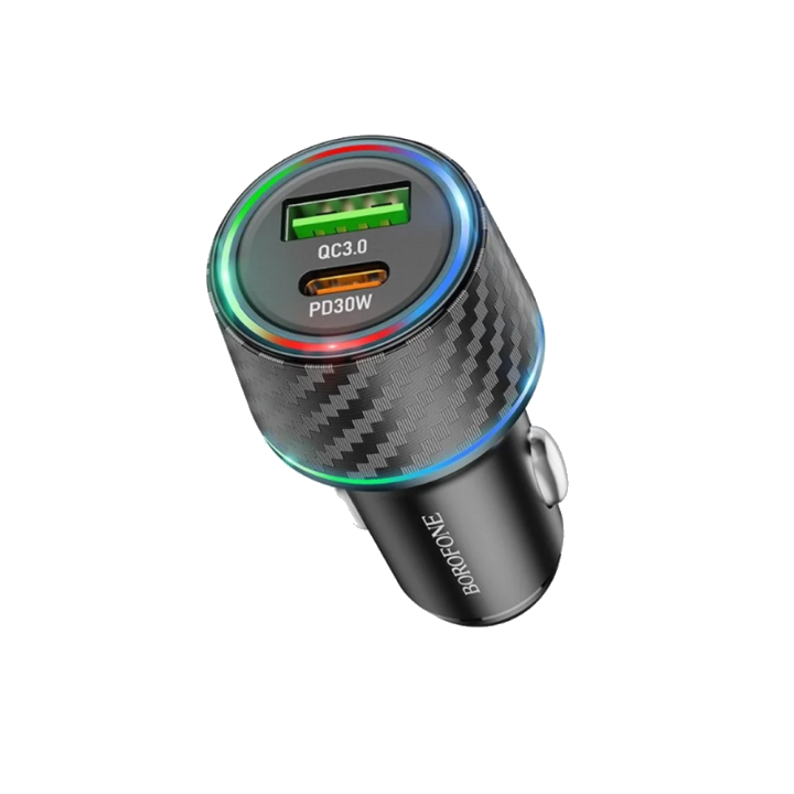 Auto-Ladegerät Borofone BZ21 Brilliant, 48W, 3A, 1 x USB-A - 1 x USB-C, Schwarz