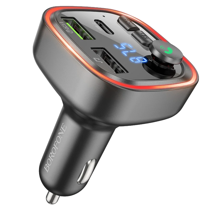 FM Bluetooth Modulator Borofone BC48, 2 x USB-A - 1 x USB-C - 1 x microSD