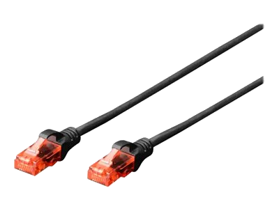 Digitus Patch-Kabel RJ-45 (M) zu RJ-45 (M) 1m Kupfer U/UTP Cat 6 schwarz (DK-1617-010/BL)