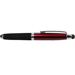 PENKO® Metall-Touch-Kugelschreiber Soft Grip, blaue Mine, bordeaux/metallic