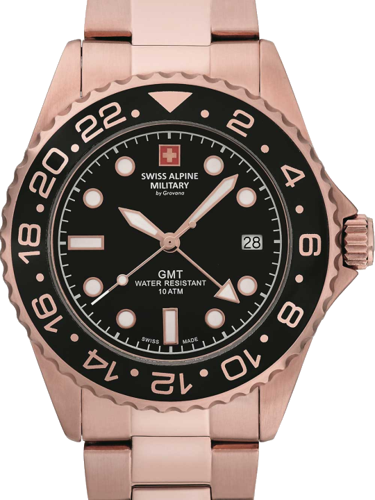 Swiss Alpine Military 7052.1167 GMT Diver Herrenuhr 42mm 10ATM