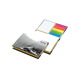 Geiger-Notes Haftnotizen Prag White Bestseller gloss, inkl. Druck auf Umschlag, Farbschnitt gelb