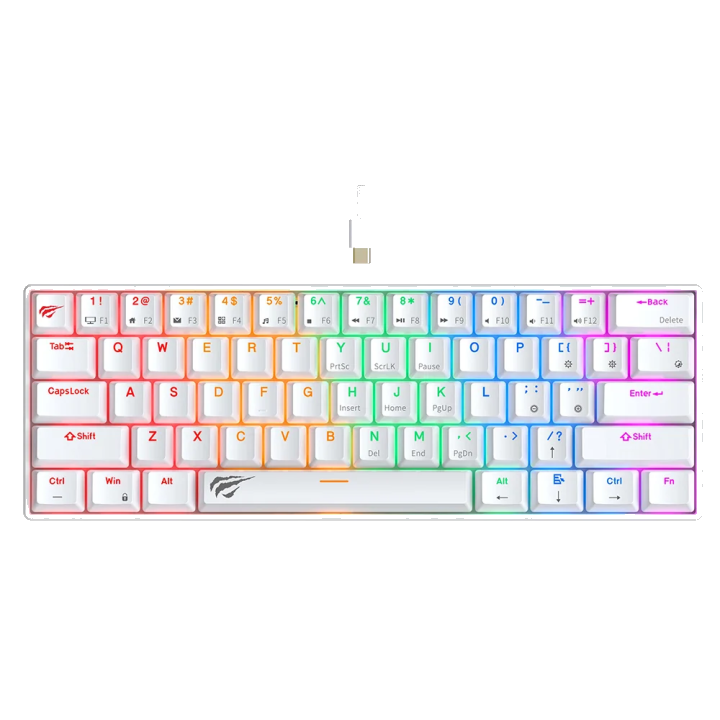 Gaming-Tastatur Wired USB HAVIT KB903L, RGB, 1,8m, Weiß