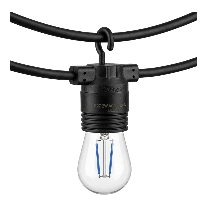 Synergy 21 LED Retrofit E27 S14 blau mit 2 Watt für Lichterkette