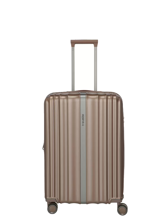 Travelite Paros Trolley M 4-Rollen erweiterbar Cappuccino