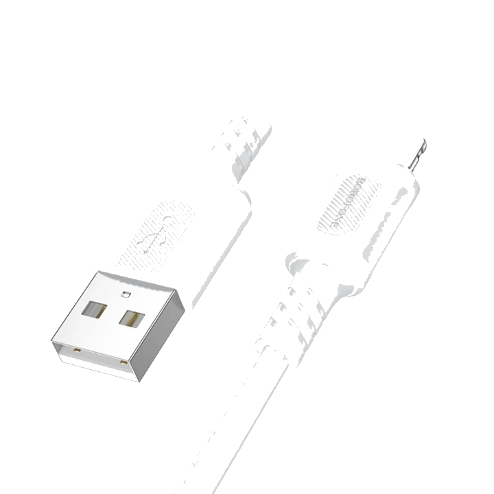 Daten- und Ladekabel USB-A - Lightning Borofone BX111 Feliz, 18W, 1m, Weiß