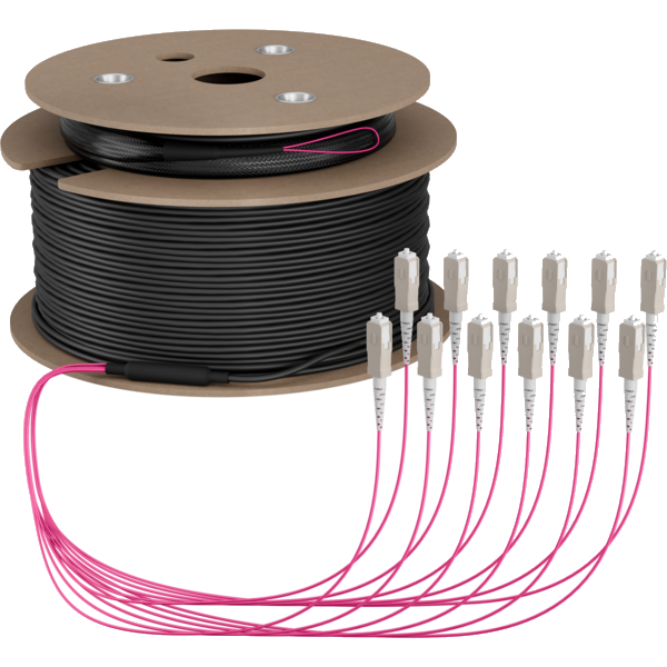 Trunkkabel U-DQ(ZN)BH OM4 12G (1x12) SC-SC, 60m Dca LSZH