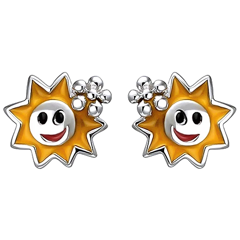 Kinder Ohrstecker Sonne 925 Sterling Silber Ohrringe Silberohrringe