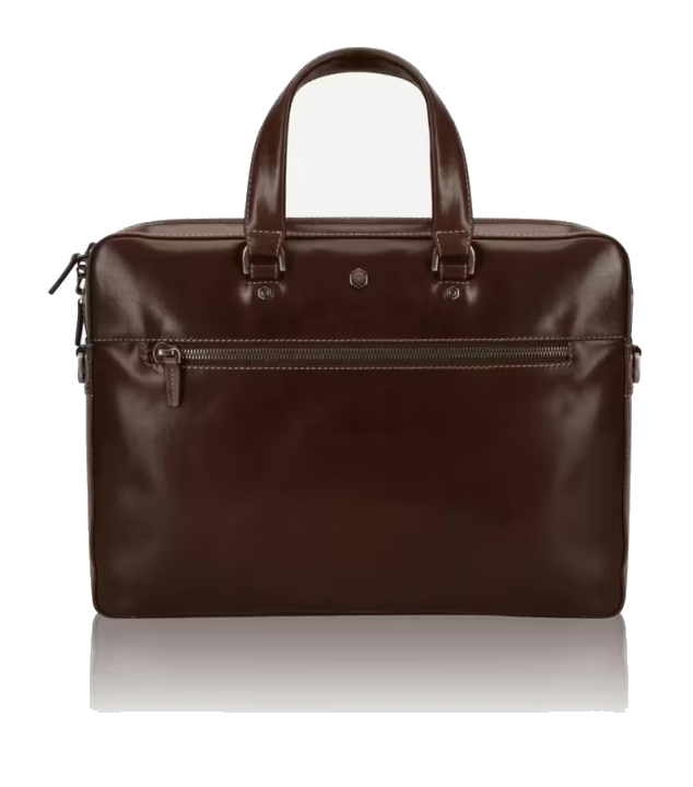 Jekyll & Hide Montana Laptop-Aktentasche mit Reißverschluss Mocha