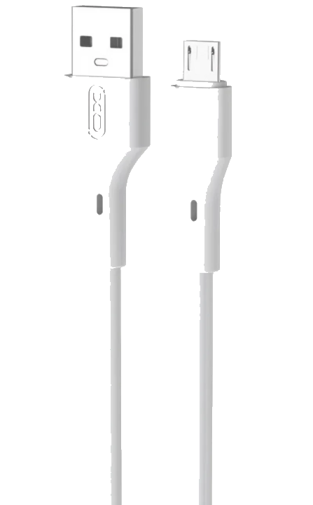 Daten- und Ladekabel USB-A - microUSB XO Design NB230, 18W, 1m, Weiß