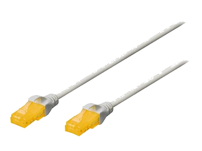 DIGITUS Patchkabel RJ45 U/UTP Cat6A 2.00m grau o. Hebelschu Polybeutel