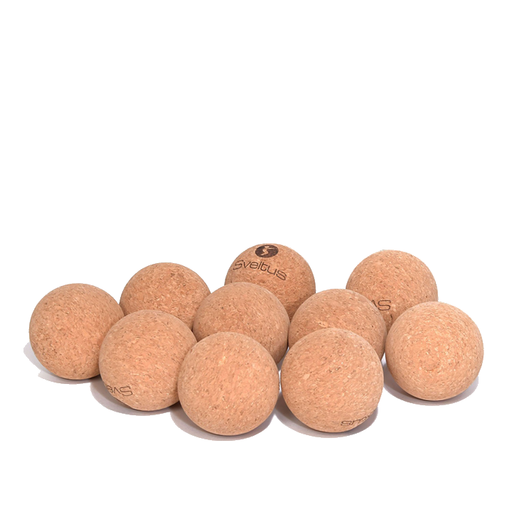 Sveltus 10 Faszienbälle aus Kork 6.5cm Ø