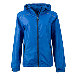 JAMES & NICHOLSON Damen Regenjacke Basic, blau, S