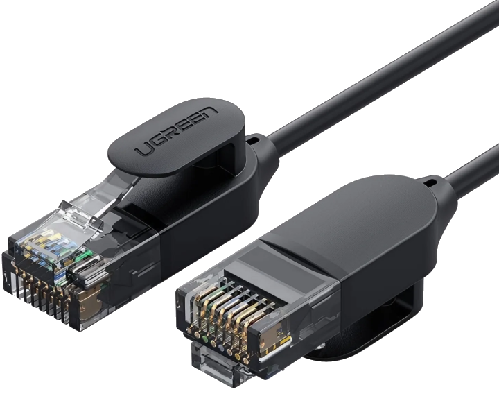 Netzwerkkabel UGREEN NW122, UTP, Cat6A, 1.5m, Schwarz