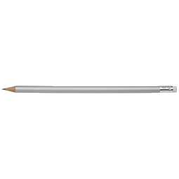 Qualitäts Bleistift Colore mit Radiergummi, silber-matt
