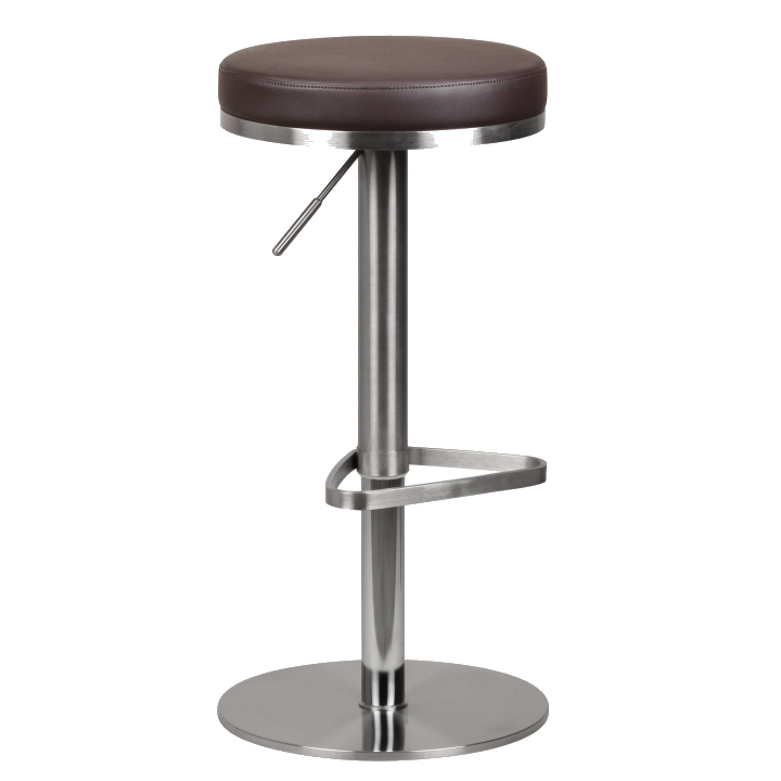 FineBuy Barhocker Edelstahl höhenverstellbare Sitzhöhe 57 - 82 cm, Barstuhl Modern 360° Drehbar, Tresenhocker mit Standfuß, Design Bistrohocker Hoch, Tresenstuhl-Sitz Gepolstert