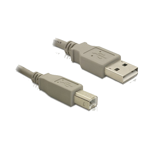 DELOCK USB Kabel A -> B St/St 1.80m grau