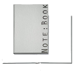 Geiger-Notes Notizbuch inkl. Prägung Note:Book, DIN A5, kariert, silber-gänzend