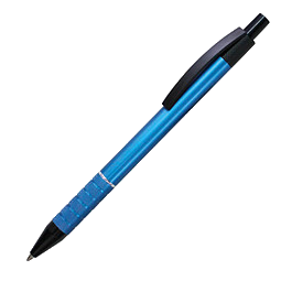 PENKO® Metall-Kugelschreiber Mallorca, blaue Mine, blau-metallic