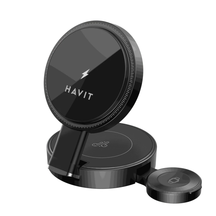 Drahtloses Netzladegerät HAVIT W3100 3in1, 15W, 1.67A, Schwarz