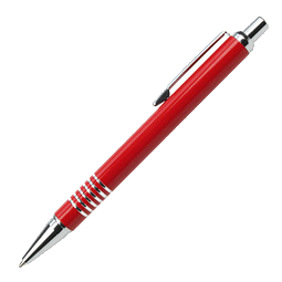 PENKO® Metall-Kugelschreiber Regensburg, blaue Mine, rot