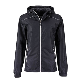 JAMES & NICHOLSON Damen Regenjacke Basic, schwarz, S