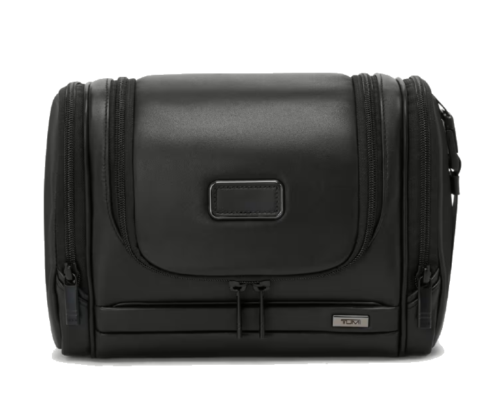 Tumi Alpha Leder-Kulturbeutel zum Aufhängen, Black