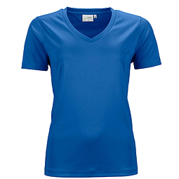 JAMES & NICHOLSON Damen Funktions T-Shirt Active, blau, XL