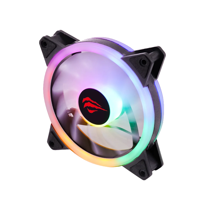Ventilator HAVIT F2089, RGB, 1200RPM, 35dB, 1.32W, Schwarz