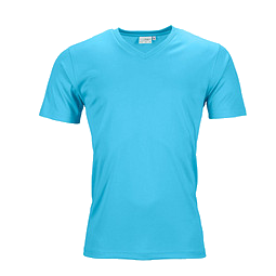 JAMES & NICHOLSON Herren Funktions T-Shirt Active, türkis, L