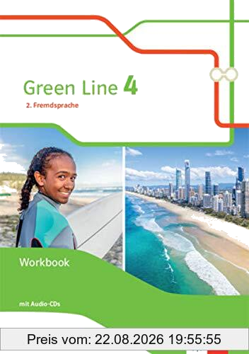 Green Line 4. Ausgabe 2. Fremdsprache: Workbook mit Audios Klasse 9 (Green Line. Ausgabe 2. Fremdsprache ab 2018)