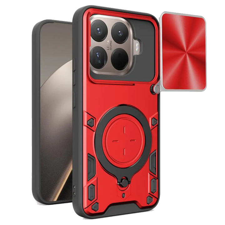 Hülle für Xiaomi 15T Pro, Techsuit, CamGuard Pro, Rot
