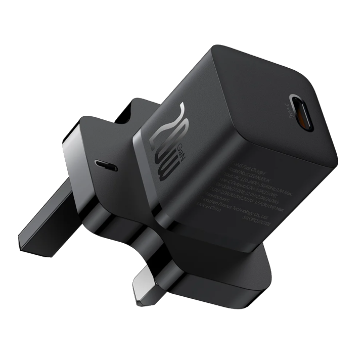Baseus Netzladegerät, 20W, 3A, 1 x USB-C, UK, Schwarz P10110907113-00