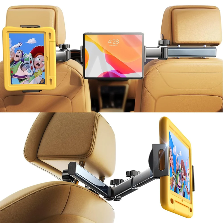 Auto-Kopfstützenhalter Lisen für Telefon / Tablet, 4,7 Zoll - 12,9 Zoll, Schwarz YL0423090004