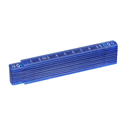 Kunststoff-Zollstock, 1 Meter, blau/transparent