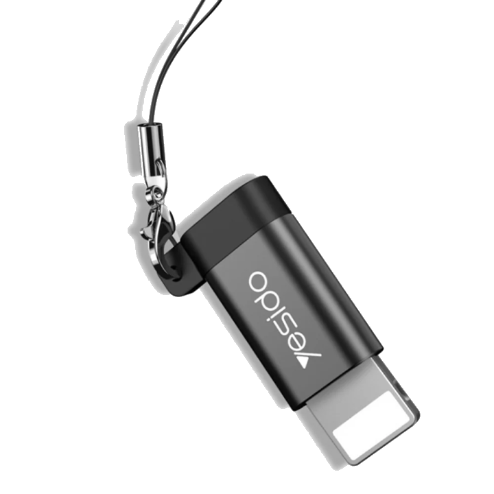 Daten- und Ladeadapter microUSB - Lightning Yesido GS05, Schwarz