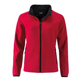 JAMES & NICHOLSON Damen Softshell-Jacke Promo, rot, M