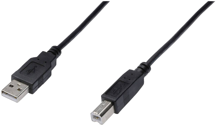 DIGITUS USB 2.0 Anschlusskabel, USB-A - USB-B Stecker, 1,0 m