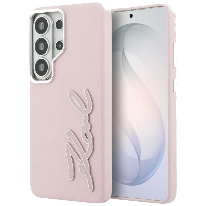 Hülle für Samsung Galaxy S26 Ultra S948, Karl Lagerfeld, Signature Resin Logo, Rosa