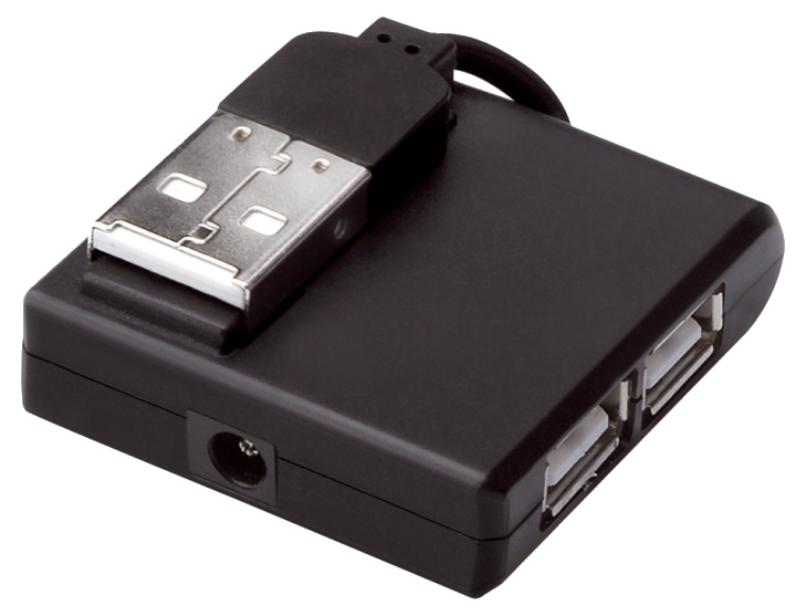 DIGITUS USB 2.0 Hub, 4-Port, schwarz