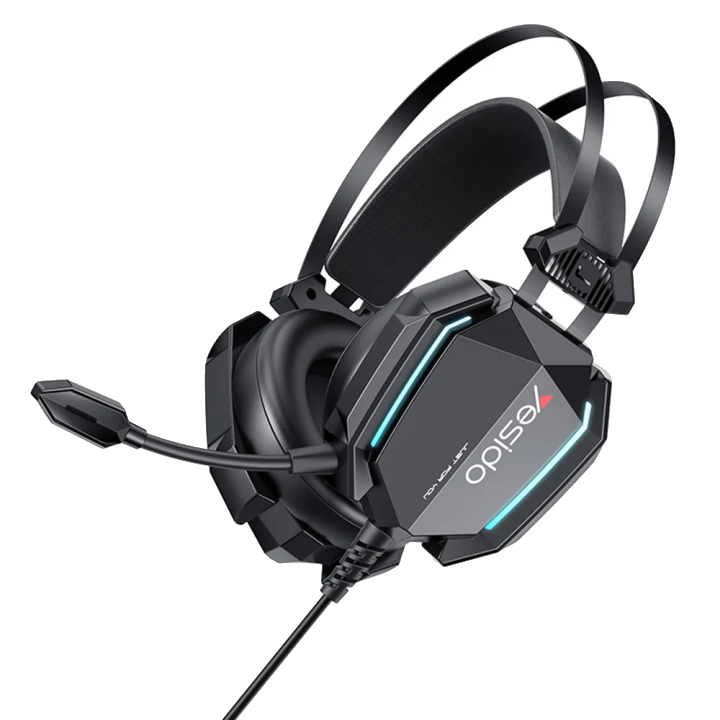 Gaming-Kopfhörer 3.5mm Yesido EK03, RGB, 2m, Schwarz