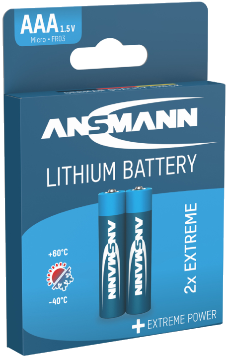 ANSMANN EXTREME LITHIUM Micro AAA (FR03), 1,5V, 2er-Blister