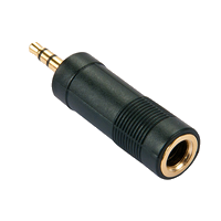 Lindy 35621 Kabeladapter 3.5mm 6.3mm Schwarz