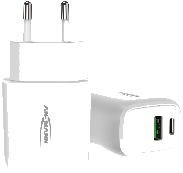 ANSMANN USB-Steckdosenadapter Home Charger HC218PD, 2x USB