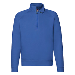FRUIT OF THE LOOM® Unisex Sweatshirt Zip-Neck, royalblau, XL