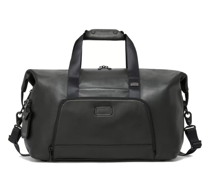 Tumi Alpha Double Expansion Duffel aus Leder, Black