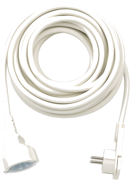 Brennenstuhl H05VV-F3G1,5 mit Kischu u. Flachstecker Verlängerungskabel, Typ F (Schuko), Typ F (Schuko) (1000 cm)